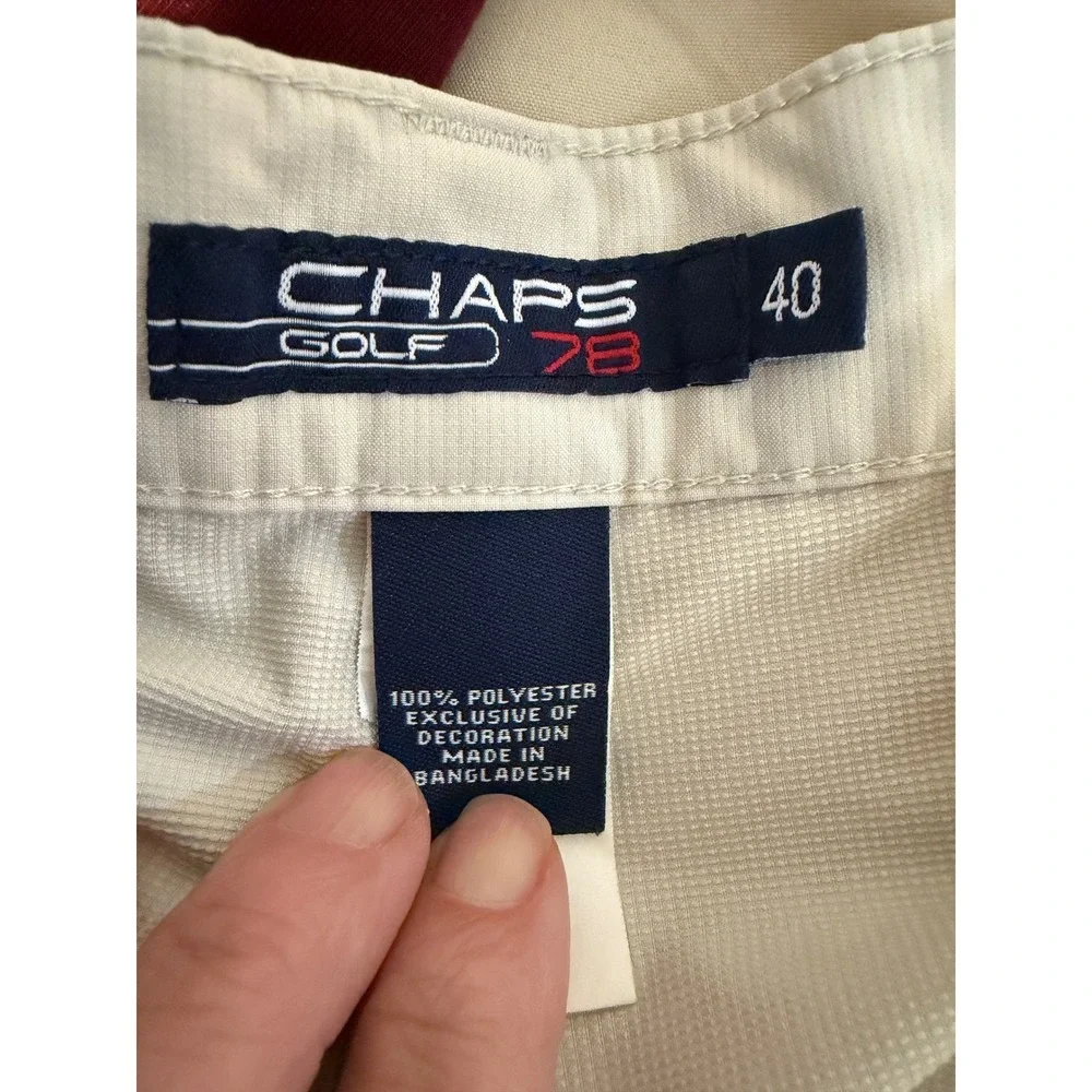 Chaps Golf Cargo Shorts Mens‎ 40 Beige Performance Lightweight Casual